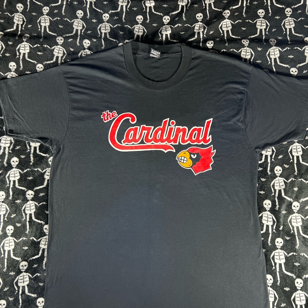 Vintage Fruit of the Loom Single Stitch Black Graphic Tee
